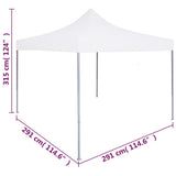 48860 Professional Folding Party Tent 3x3 m Steel White