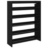 Shoe Rack Black 80x25x100 cm Engineered Wood 859897