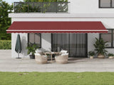 Retractable Awning Burgundy 600 x 350 cm Fabric and Aluminium 3214995