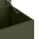 Garden Storage Cushion Box Steel 100 x 50.5 x 50 cm 220 874563