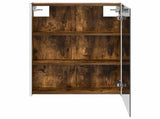 Bathroom Mirror Cabinet Smoked Oak 53.5 x 15.5 x 70 cm 889235