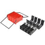 ZNTS Paper Log Briquette Maker Steel 38x31x18 cm Black and Red 142922