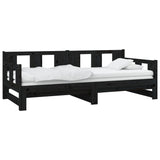 Pull-out Day Bed without Mattress Black 2x cm 820291