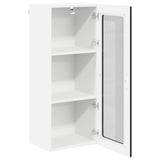 Wall Glass Cabinet LUCCA Black 40 x 31 x 100 cm Engineered Wood 885096