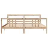 Bed Frame with Headboard without Mattress 200x200 cm 3305977