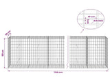 Gabion with 5 mm Wire and 5x10 cm Mesh 750x50x100 cm 3464745