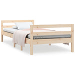 ZNTS Bed Frame without Mattress 80x200 cm Solid Wood Pine 821629