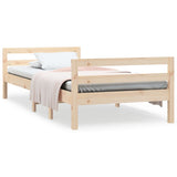 ZNTS Bed Frame without Mattress 80x200 cm Solid Wood Pine 821629