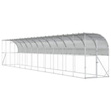 Against Wall Chicken Coop Silver 1200 x 150 x 215 cm 3434725