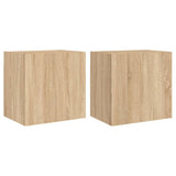 TV Wall Cabinets 2 pcs Sonoma Oak 40.5x30x40 cm Engineered Wood 836901
