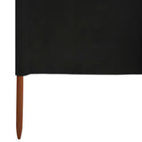 ZNTS 6-panel Wind Screen Fabric 800x80 cm Black 47172