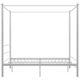 Bed Frame with Canopy without Mattress White 160x200 cm Metal 325064