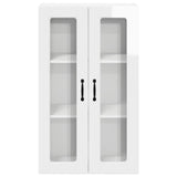 Wall Glass Cabinet PORTO High Gloss White 60 x 31 x 100 cm 885529