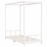 Kids Bed Frame White 90x200 cm Solid Wood Pine 834523