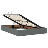 Storage Bed with Headboard Dark Grey 135 x 190 cm Fabric 3370047