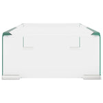 TV Stand/Monitor Riser Glass Clear 40x25x11 cm 244126