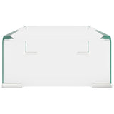 TV Stand/Monitor Riser Glass Clear 40x25x11 cm 244126