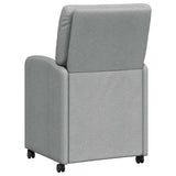 Dining Chairs with Wheels 2 pcs Light grey 57 x 67 x 95 cm 42017847