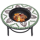 Mosaic Fire Pit Green 68cm Ceramic 46722