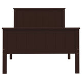 Bed Frame without Mattress Dark Brown Solid Wood Pine 100x200 cm 322196