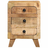 Bedside Cabinet 37x32x50 cm Solid Wood Rough Mango 4104515