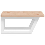 Basin Shelf Wall Mounted Steel and Solid Wood Oak 3302382