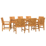 Garden Dining Set 9 pcs Brown Solid Acacia Wood 3154117