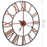 Wall Clock Metal 58 cm Red 283864