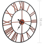 ZNTS Wall Clock Metal 58 cm Red 283864