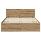 Bed Frame Artisan Oak 160 x 200 cm Engineered Wood 3403614