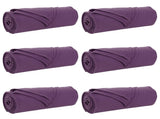 Throw Blankets 6 pcs Purple 170 x 130 cm Fleece 42017077