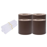 Garden Privacy Screens 4 pcs PVC 35x0.19 m Brown 147863