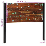 Headboard 120 cm Solid Wood Reclaimed and Iron 4017547