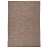 ZNTS Outdoor Flatweave Rug 160x230 cm Brown 340790