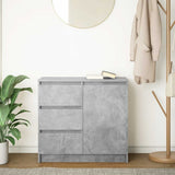 Sideboard with Drawer Concrete Grey 71x35x65 cm Engineered Wood 861574