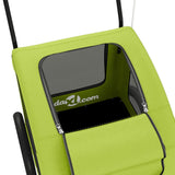 Pet Bike Trailer Green Oxford Fabric and Iron 93983