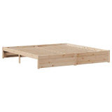 Bed Frame without Mattress 200x200 cm Solid Wood Pine 3301670
