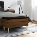 Storage Bench Brown Oak 82x42x46 cm Engineered Wood 835081
