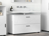 Bathroom Cabinet with Drawer with Door White 76.5 x 35 x 64 cm 883294