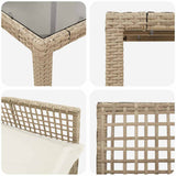Garden Dining Set 5 pcs Beige Poly rattan 3334889