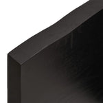 Table Top Dark Brown 80x50x cm Treated Solid Wood Oak 3156420