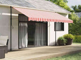 Replacement Fabric for Awning Red and White Stripe 3x2.5 m 367714