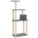 Cat Tree with Sisal Scratching Posts Dark Grey 147 cm 171478