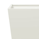 Garden Planters White 2 pcs 40x40x40 cm Steel 851055
