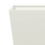 ZNTS Garden Planters White 2 pcs 30x30x30 cm Steel 851041