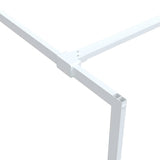 Walk-in Shower Wall White 140x195 cm Clear ESG Glass 152154