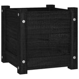 Garden Planters 2 pcs Black 31x31x31 cm Solid Pinewood 810531