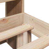 Bookcase Bed without Mattress 150x200 cm King Size Solid Wood Pine 3322564