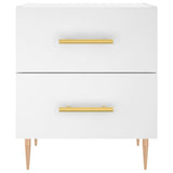 Bedside Cabinet White 40x35x47.5 cm Engineered Wood 827276