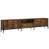 TV Cabinet with Drawer Smoked Oak 200x25x44 cm Engineered Wood 838990